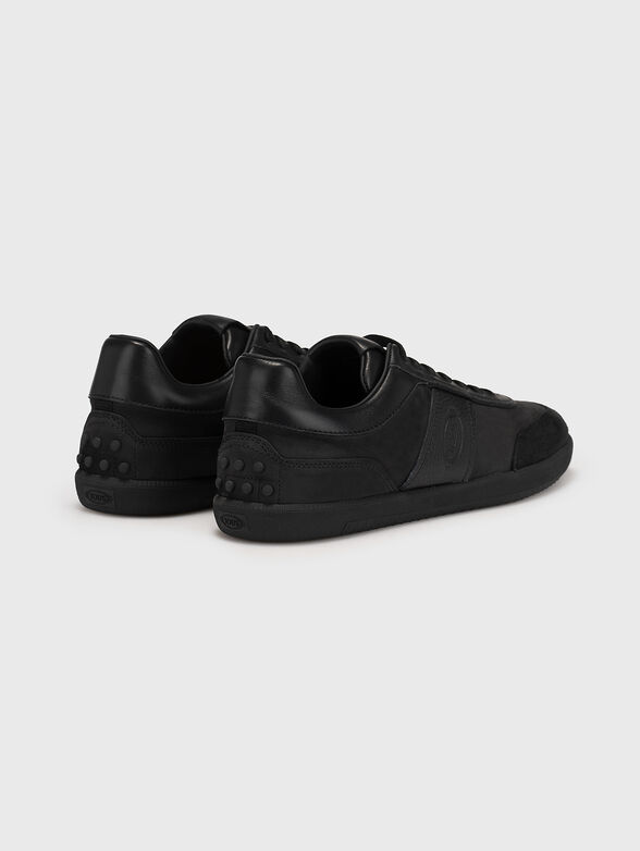 Black sports shoes with suede details - 3