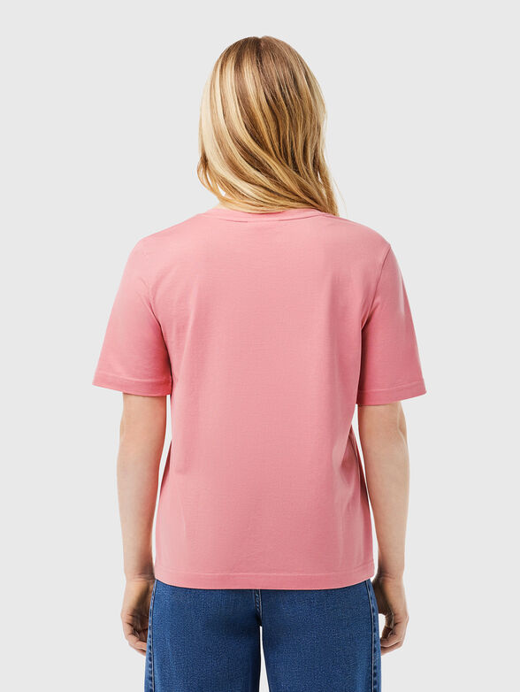 Black T-shirt with V-neck - 3