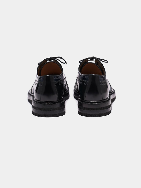 Leather Derby shoes with brogue perforations - 3