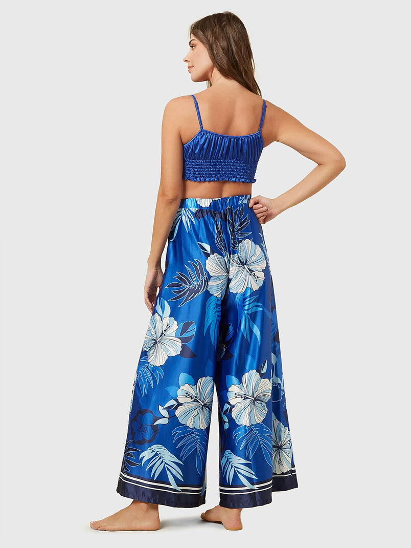 MARIS blue satin top - 3
