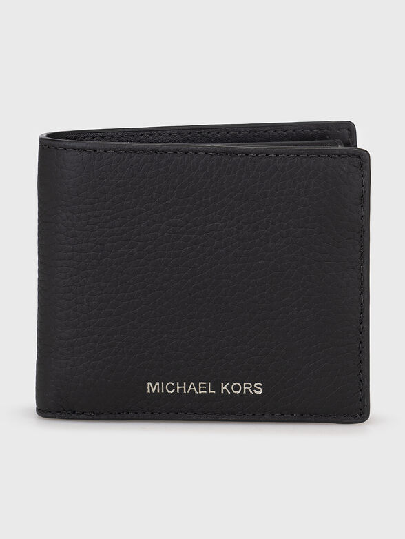 Logo detail wallet in leather  - 1