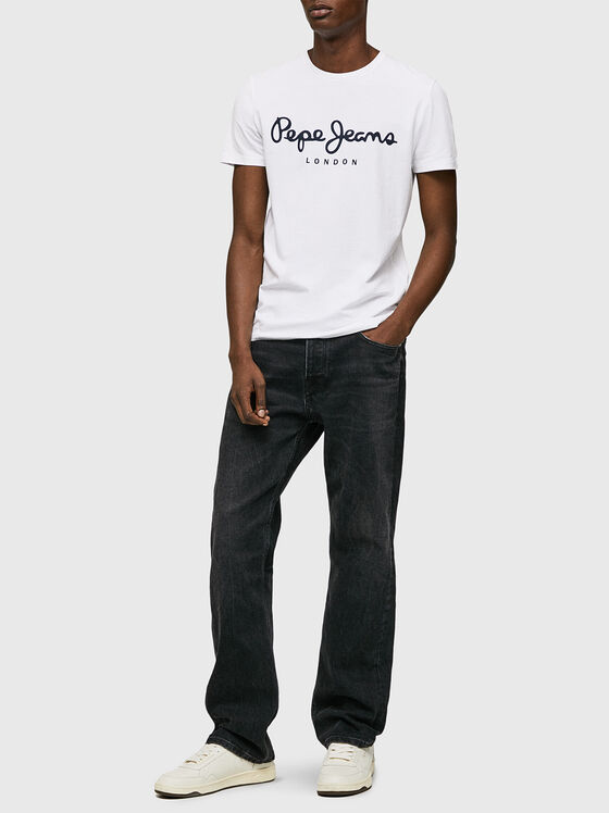 Tricou alb ORIGINAL STRETCH N cu imprimeu logo - 2