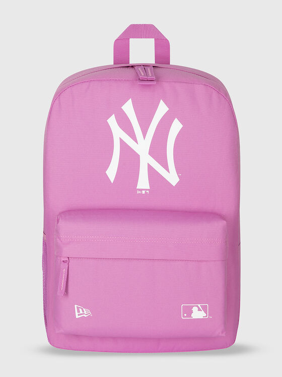Pink backpack with contrasting logo - 1