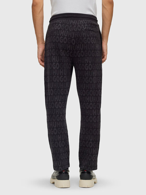 Sports trousers with monogram logo print - 2