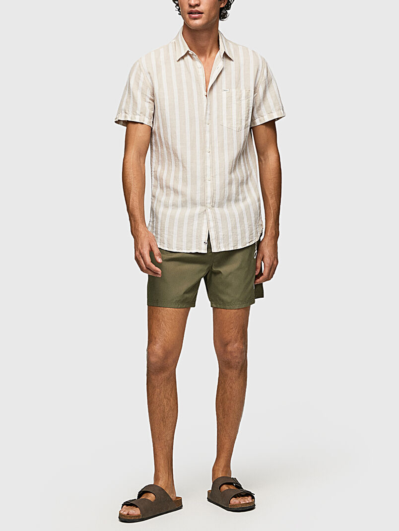  FINNICK black beach shorts with contrast logo  - 3
