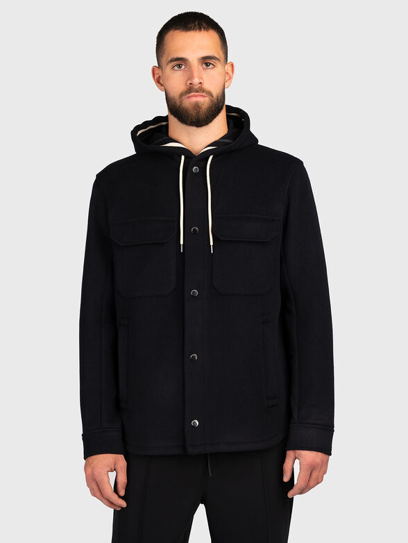 Soft wool jacket with hood - 1