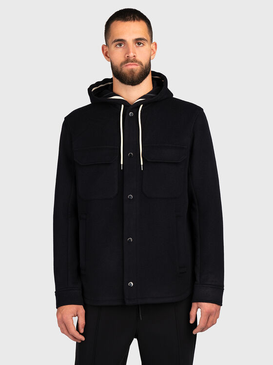 Soft wool jacket with hood - 1