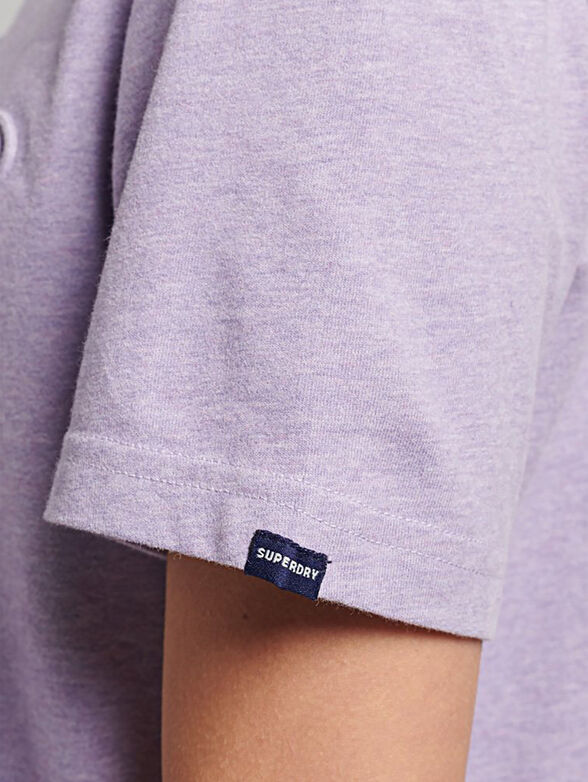 VINTAGE purple T-shirt with logo detail - 4