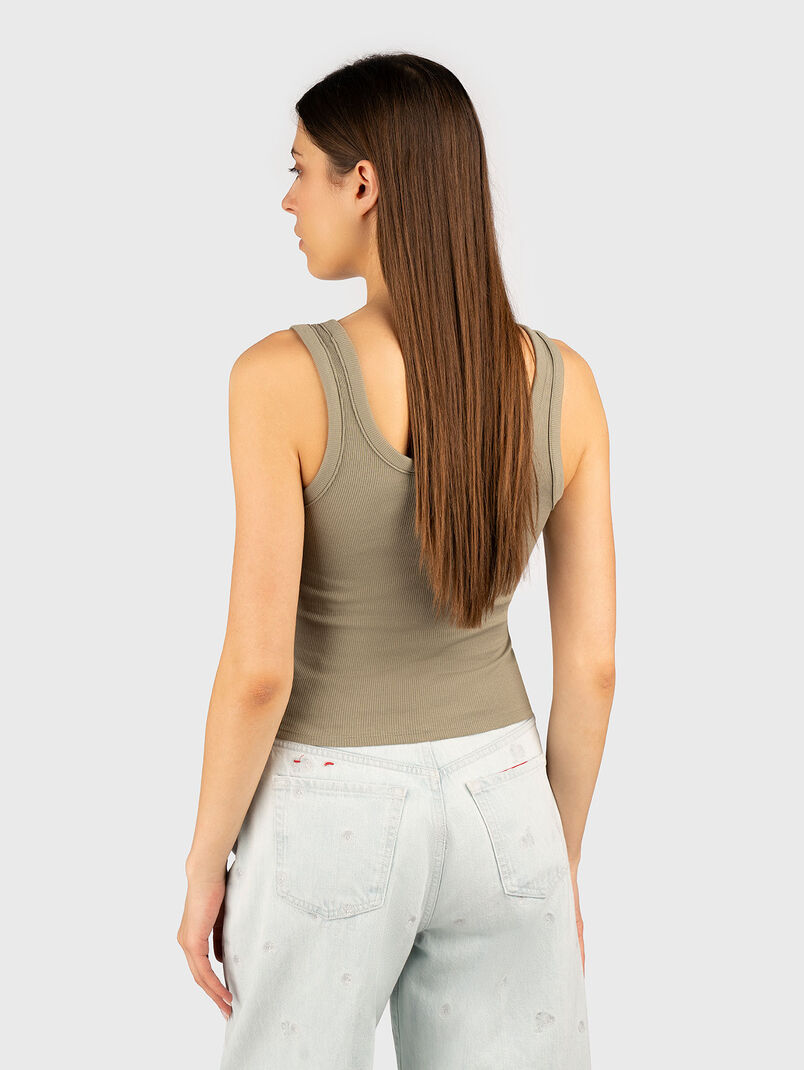 Black ripped cotton blend top - 3