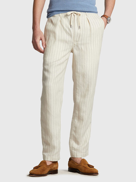 Linen blend trousers  - 1