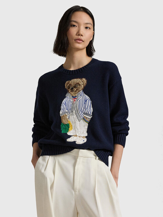 Pulover cu decolteu oval Polo Bear - 1