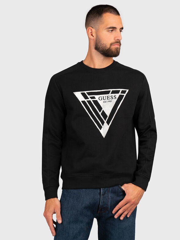 Sweatshirt with contrasting geometric print - 1