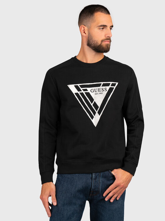Sweatshirt with contrasting geometric print - 1