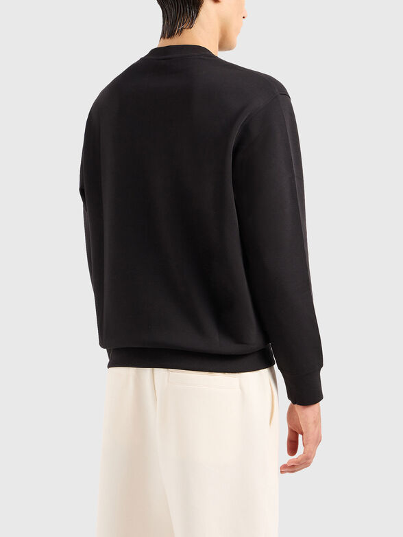 Sweatshirt with oval neckline and accent logo - 3