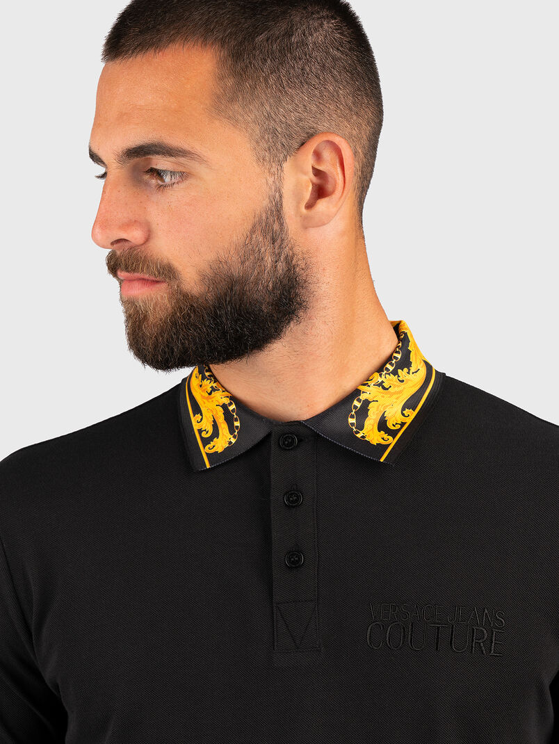 Contrast-details polo shirt  - 3