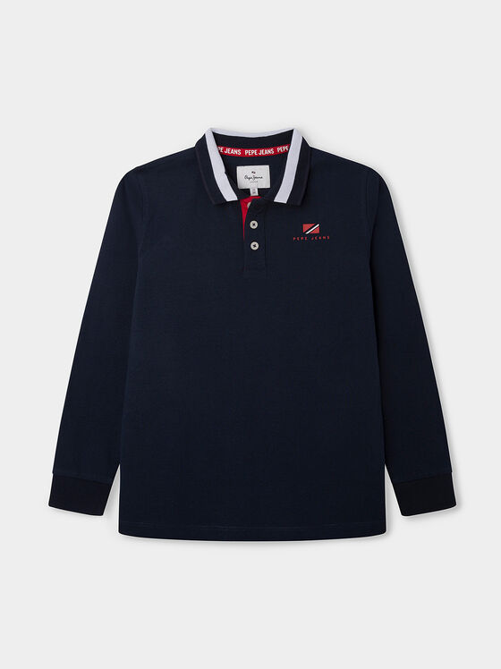 Tricou polo VEGAS albastru cu maneca lunga - 1