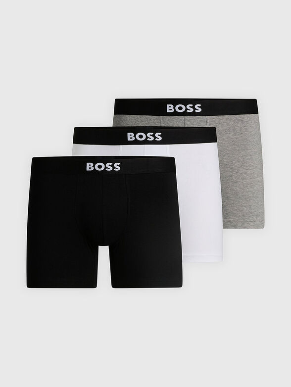 Set of three pairs of boxers with logo detail - 1