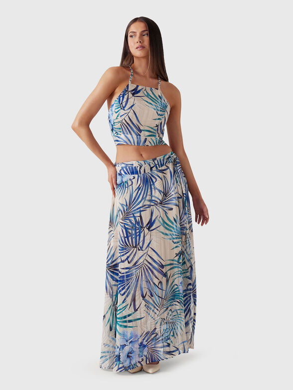 GAELLE floral print crop top - 2