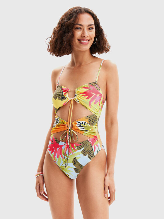 One-piece swimsuit with cut-out details - 1