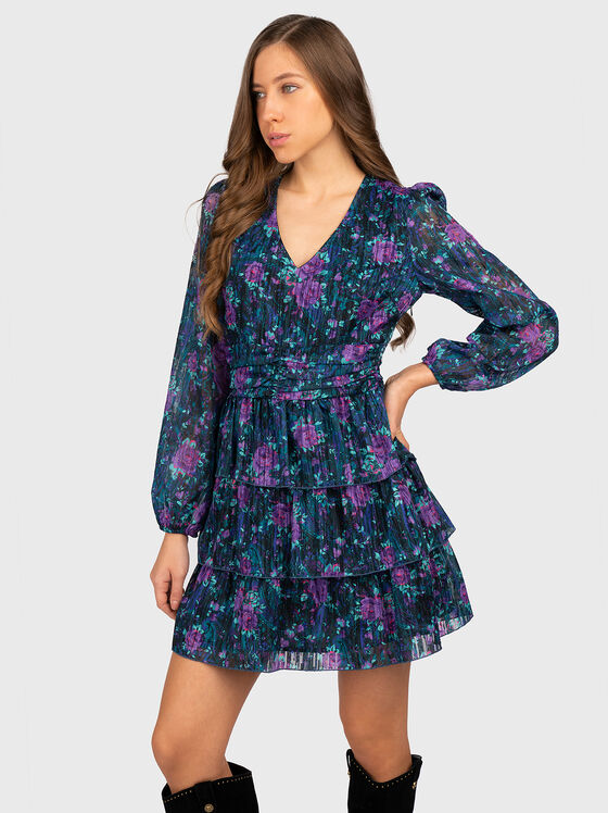 Mini dress with floral print - 1