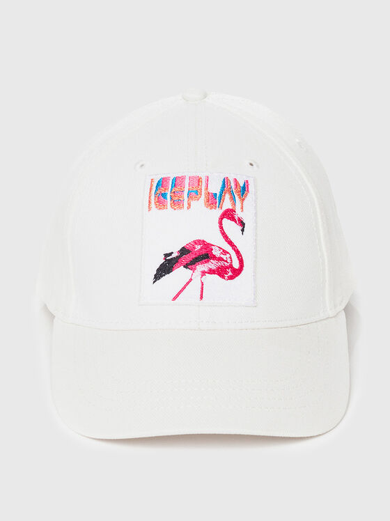 Baseball cap with embroidered patch - 1