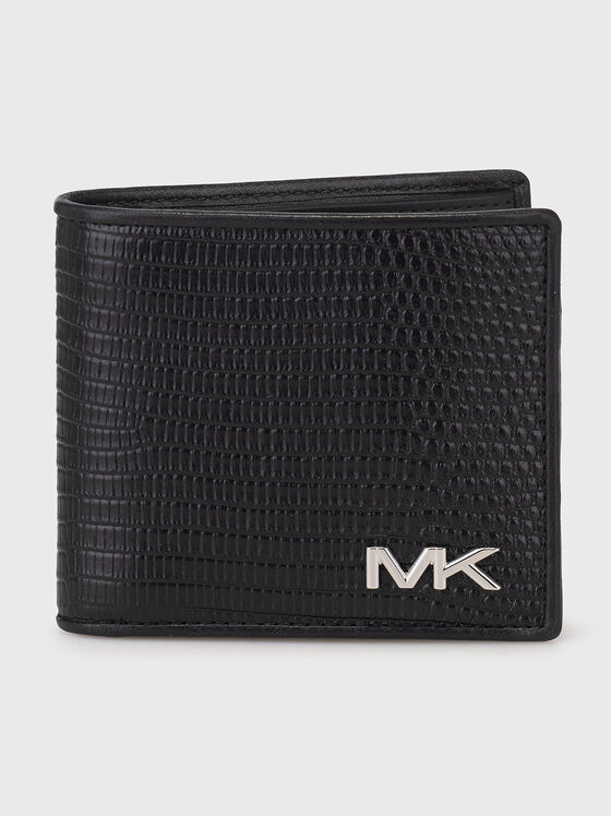 Leather wallet with logo  - 1