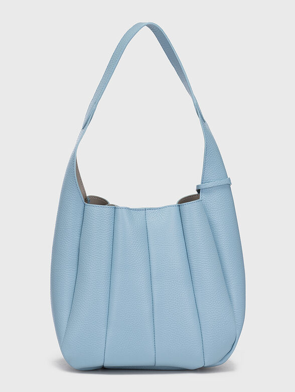 Blue leather bag with purse - 2