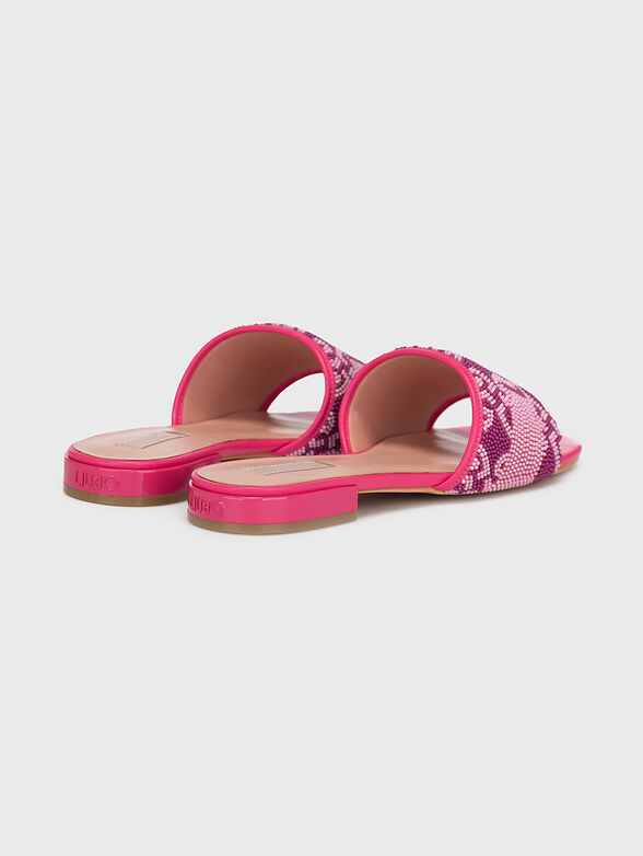ASTRA 25 black slippers with appliqued beads - 3