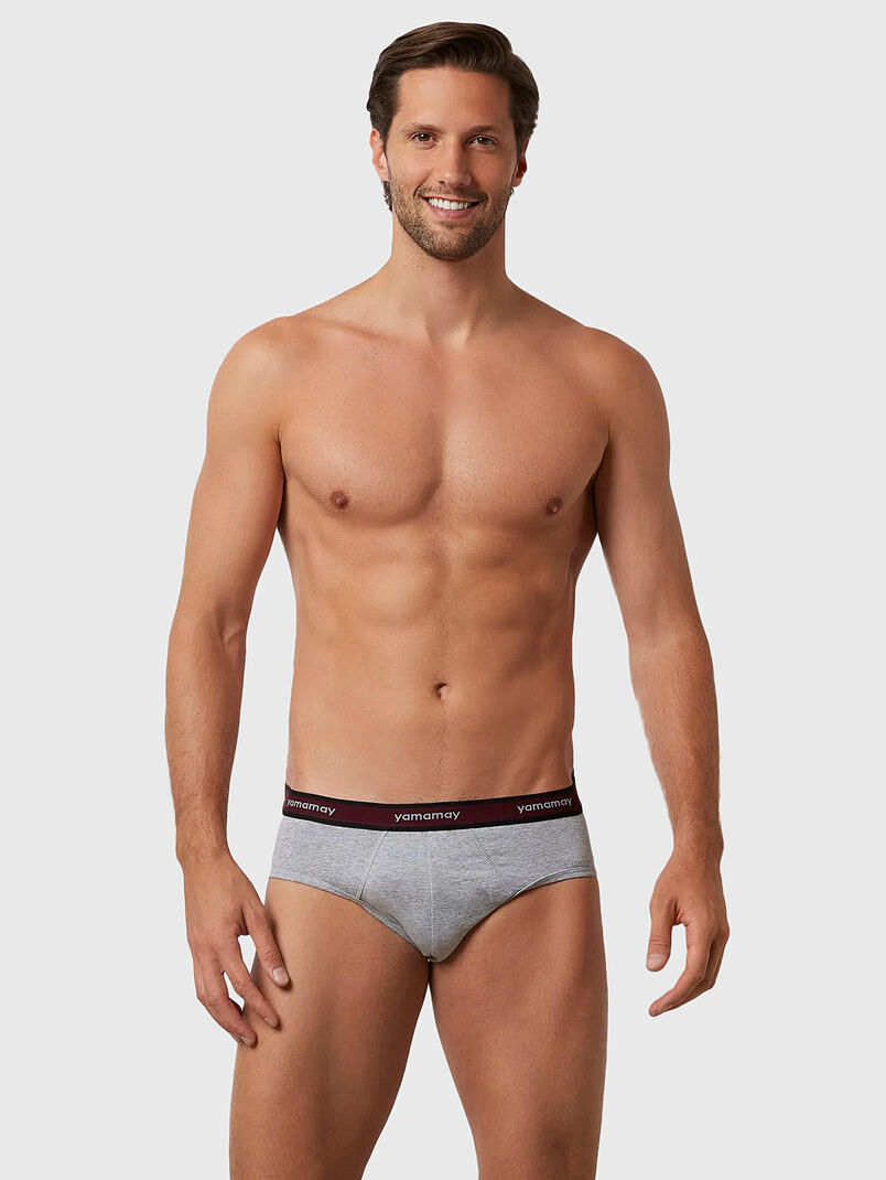 NEW FASHION COLOR black briefs with logo - 3