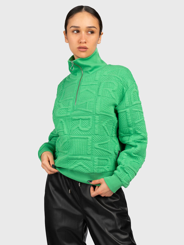 Black sweatshirt with zip  - 1