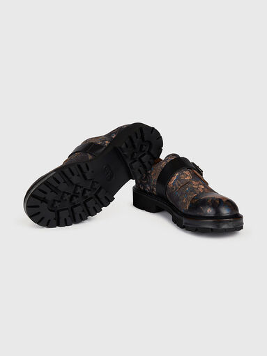 Derby shoes with floral print - 4