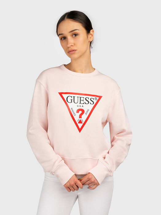 Logo print sweatshirt in pink