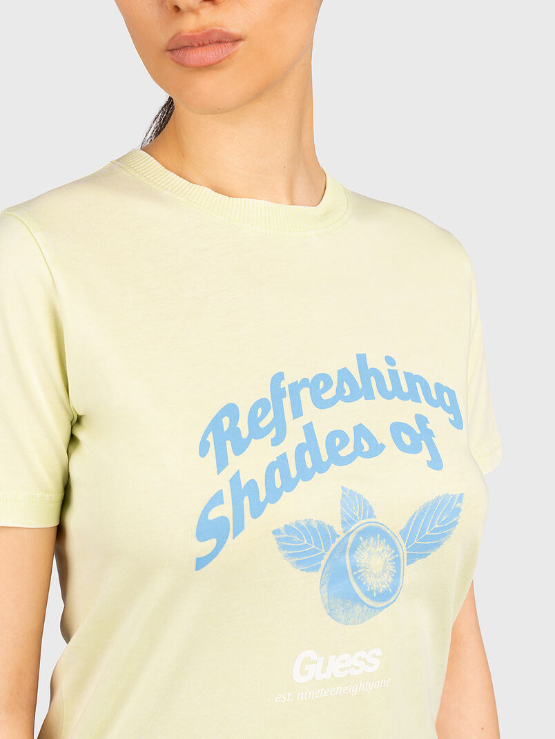 T-shirt with contrasting inscription  - 3