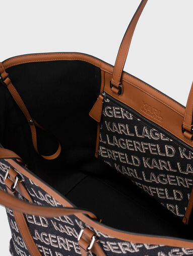 Large bag with monogram logo print  - 5