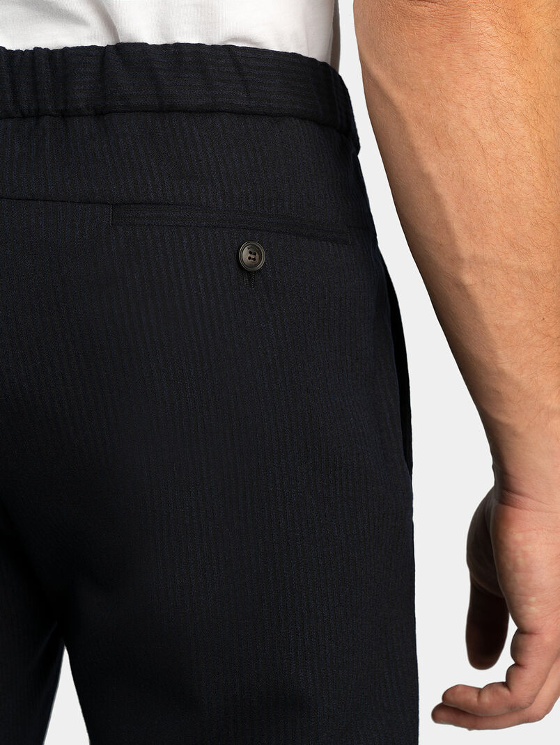 Elegant pants in blue color - 3