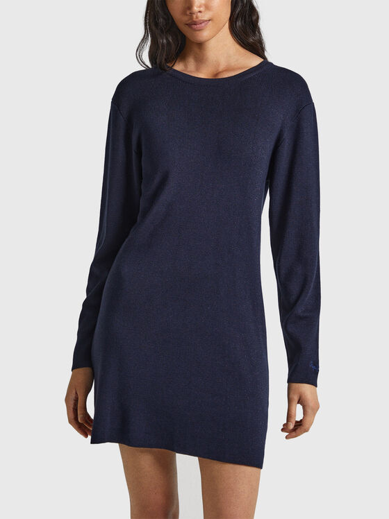 Rochie din amestec de lână cu accent la spate - 1