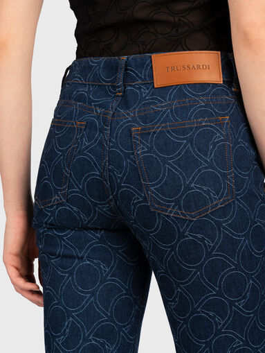Jeans with monogram logo print - 3