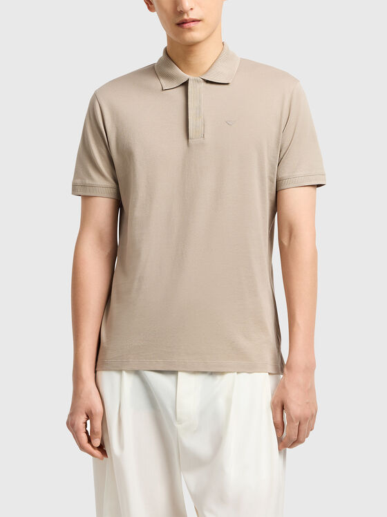 Cotton polo shirt with logo - 1