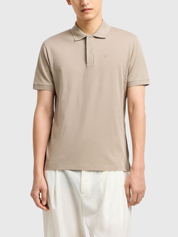 Cotton polo shirt with logo - 1