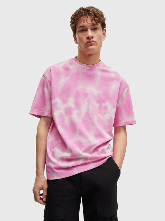 Tricou roz DIELO cu logo - 1