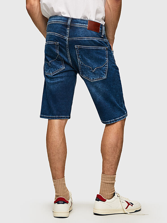 TRACK dark blue denim shorts - 2