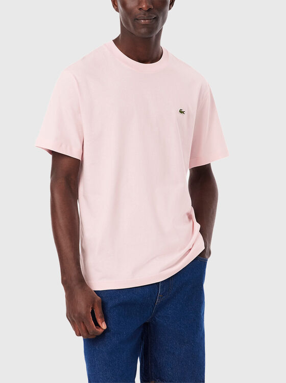 Tricou din bumbac cu decolteu oval - 1