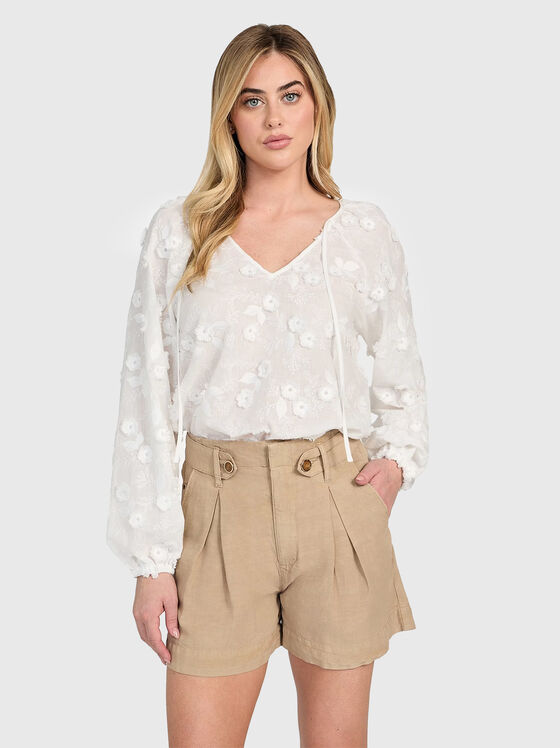 PELARI blouse with floral embroidery - 1