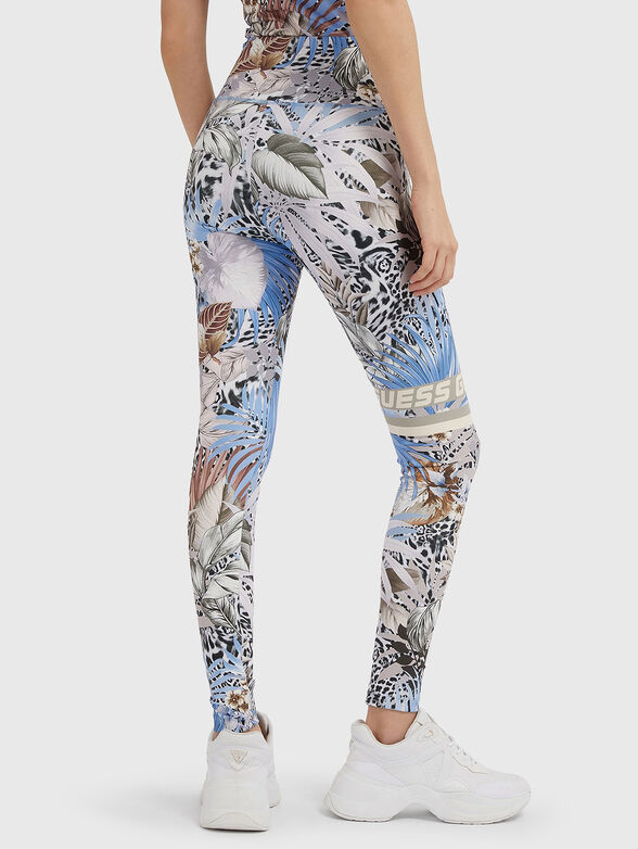 CARLENE sports leggings with floral print - 2