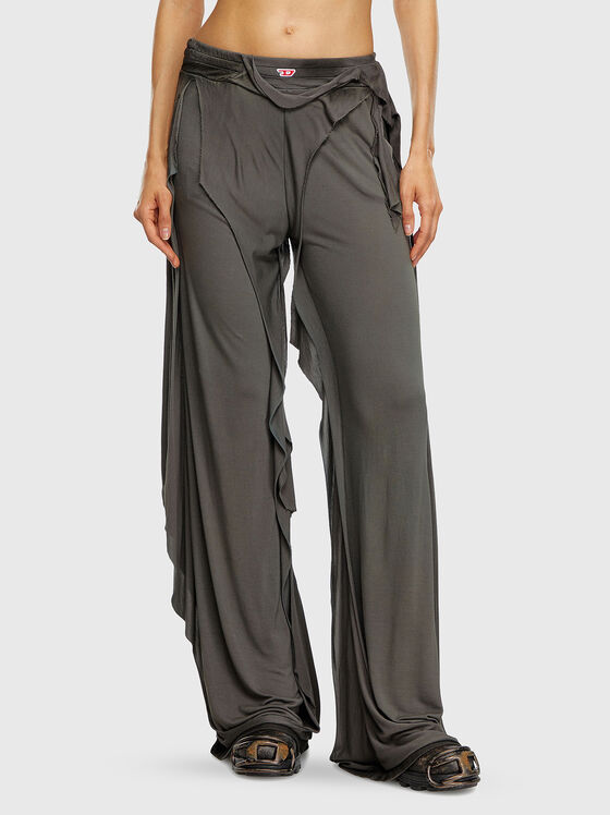 Pantaloni sport P-OVEDEL-P1 cu rupturi accentuate - 1