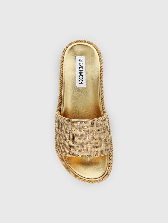KORA fuxia slippers with rhinestones - 6