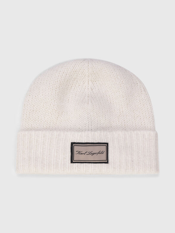 Wool blend hat with logo - 1
