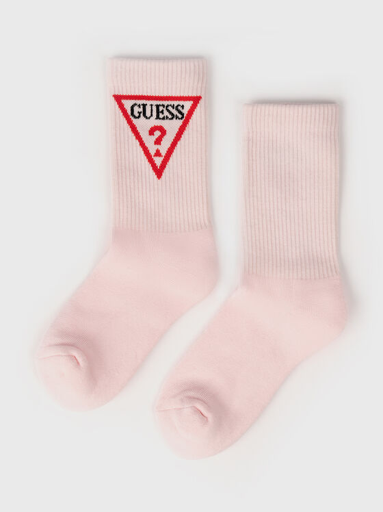 Black socks with triangular logo  - 1