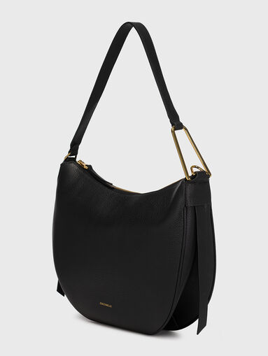 Black hobo bag with metal accent - 3