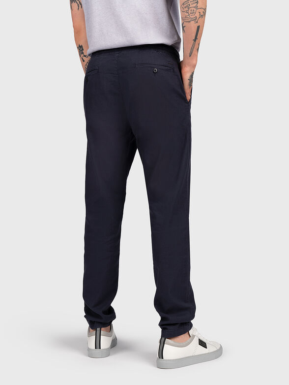 MICK COULISSE dark blue trousers with laces - 2